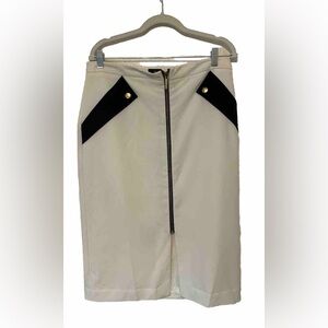 Worthington Women's Pencil Skirt Size 12 Mid Rise Black and White